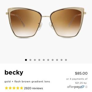 Brand new “Becky” Diff sunglasses